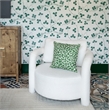 NPD Furniture Maisie Faux Shearling Accent Arm Chair in Wilmont White