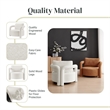 NPD Furniture Maisie Faux Shearling Accent Arm Chair in Wilmont White