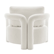 NPD Furniture Maisie Faux Shearling Accent Arm Chair in Wilmont White