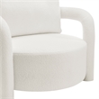 NPD Furniture Maisie Faux Shearling Accent Arm Chair in Wilmont White