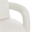 NPD Furniture Maisie Faux Shearling Accent Arm Chair in Wilmont White