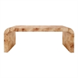 NPD Furniture Adriel Burl Wood Coffee Table in Natural Burl