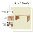 NPD Furniture Adriel Burl Wood Coffee Table in Natural Burl