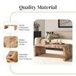 NPD Furniture Adriel Burl Wood Coffee Table in Natural Burl