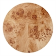 NPD Furniture Arsenio Burl Wood Round Side/End Table in Natural Burl