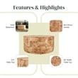 NPD Furniture Arsenio Burl Wood Round Coffee Table in Natural Burl