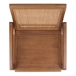 New Pacific Direct Davina Teak Dining Side Arm Chair in Java Brown