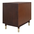 NPD Furniture Callan Nightstand/Side Table 2 Drawers in Dark Walnut