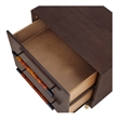 NPD Furniture Callan Nightstand/Side Table 2 Drawers in Dark Walnut
