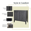 NPD Furniture Covey Cabinet 2 Doors in Brushstroke Black