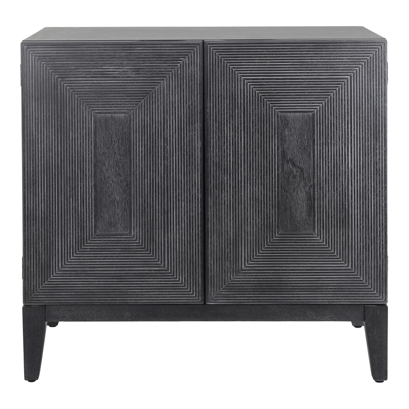 NPD Furniture Covey Cabinet 2 Doors in Brushstroke Black