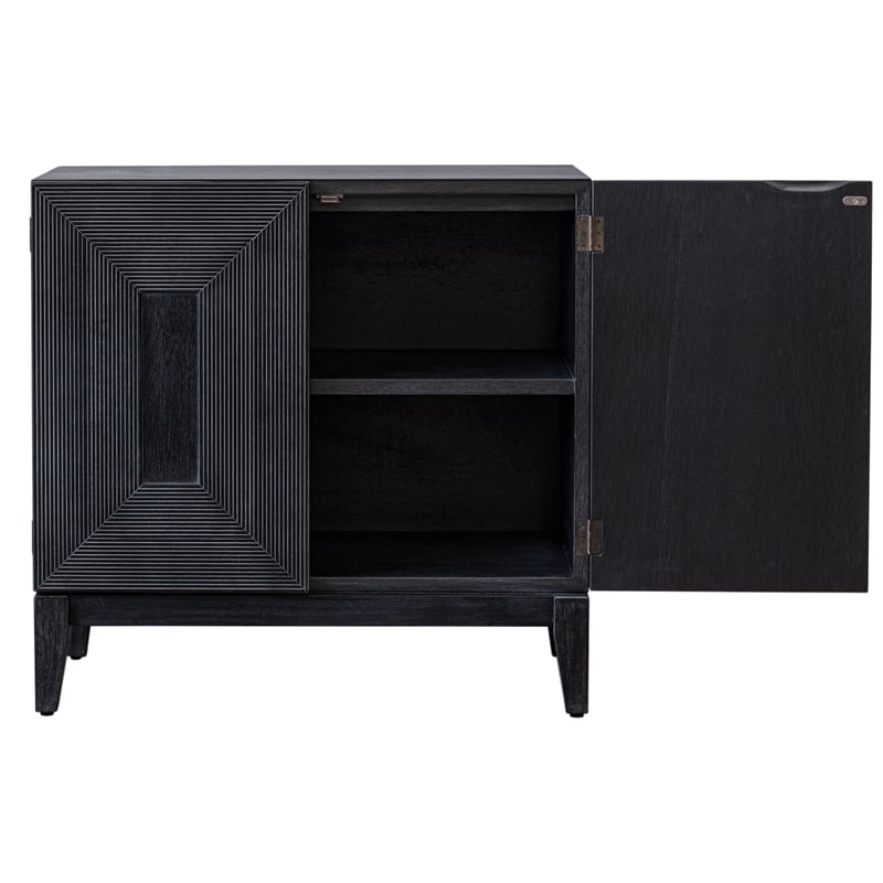 NPD Furniture Covey Cabinet 2 Doors in Brushstroke Black