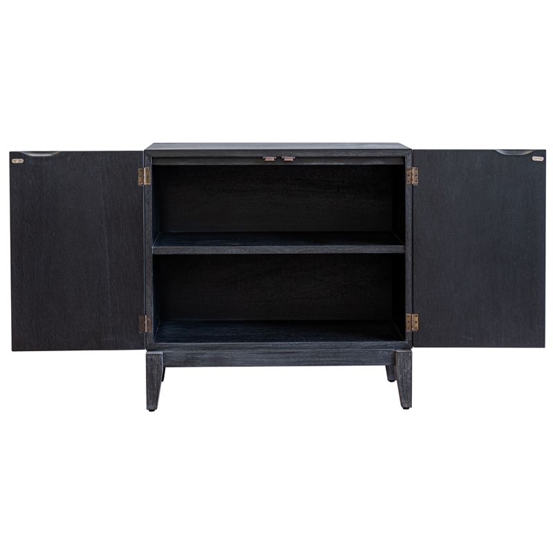 NPD Furniture Covey Cabinet 2 Doors in Brushstroke Black