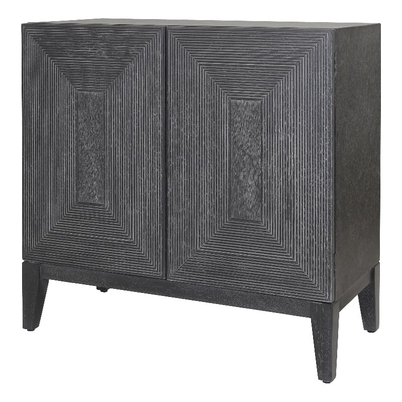 NPD Furniture Covey Cabinet 2 Doors in Brushstroke Black