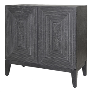 New Pacific Direct Covey Cabinet 2 Doors in Brushstroke Black