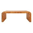 NPD Furniture Adriel Burl Wood Coffee Table in Golden Brown Burl