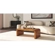 NPD Furniture Adriel Burl Wood Coffee Table in Golden Brown Burl