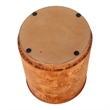 NPD Furniture Arsenio Burl Wood Round Side/End Table in Golden Brown Burl