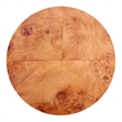 NPD Furniture Arsenio Burl Wood Round Side/End Table in Golden Brown Burl