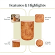 NPD Furniture Arsenio Burl Wood Round Side/End Table in Golden Brown Burl