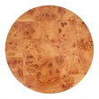 NPD Furniture Arsenio Burl Wood Round Coffee Table in Golden Brown Burl