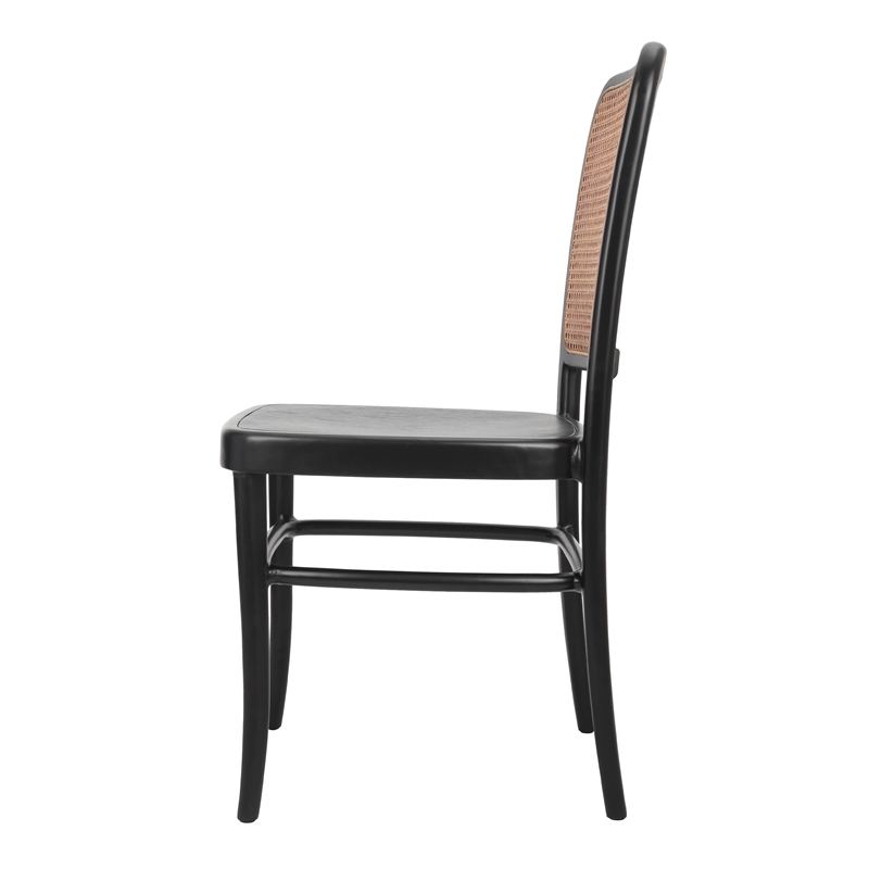 NPD Furniture Sonora Rattan Dining Side Chair Wood Seat (Set of 2)