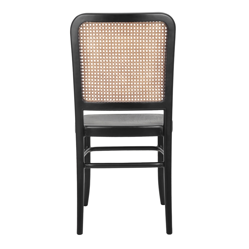 NPD Furniture Sonora Rattan Dining Side Chair Wood Seat (Set of 2)