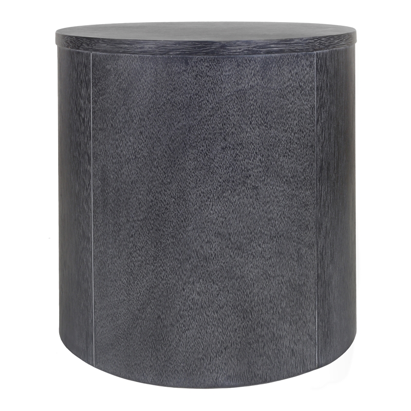 NPD Furniture Watkins Round Side/End Table in Brushstroke Black