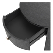 NPD Furniture Watkins Round Side/End Table in Brushstroke Black