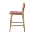 NPD Furniture Marco Faux Leather Counter Stool Drift Wood Frame in Brown