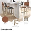 NPD Furniture Marco Faux Leather Counter Stool Drift Wood Frame in Brown