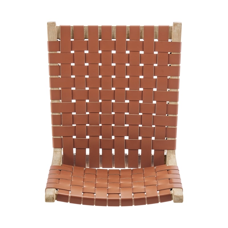 New Pacific Direct Marco Faux Leather Counter Stool Drift Wood Frame in Brown