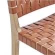 NPD Furniture Marco Faux Leather Counter Stool Drift Wood Frame in Brown