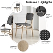 NPD Furniture Marco Faux Leather Dining Side Chair Drift Wood Frame Set of2