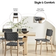 NPD Furniture Marco Faux Leather Dining Side Chair Drift Wood Frame Set of2