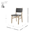 NPD Furniture Marco Faux Leather Dining Side Chair Drift Wood Frame Set of2