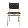 NPD Furniture Marco Faux Leather Dining Side Chair Drift Wood Frame Set of2