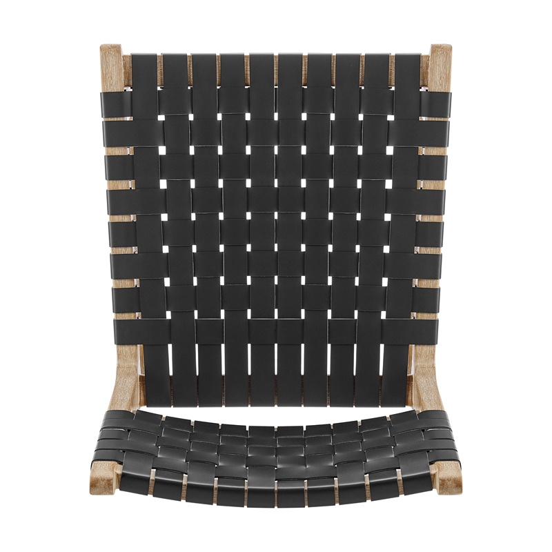 NPD Furniture Marco Faux Leather Dining Side Chair Drift Wood Frame Set of2