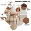 NPD Furniture Marco Faux Leather Dining Side Chair Drift Wood Frame Set of2