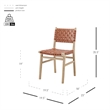 NPD Furniture Marco Faux Leather Dining Side Chair Drift Wood Frame Set of2