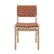 NPD Furniture Marco Faux Leather Dining Side Chair Drift Wood Frame Set of2