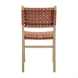 NPD Furniture Marco Faux Leather Dining Side Chair Drift Wood Frame Set of2
