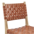 NPD Furniture Marco Faux Leather Dining Side Chair Drift Wood Frame Set of2