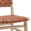NPD Furniture Marco Faux Leather Dining Side Chair Drift Wood Frame Set of2
