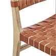 NPD Furniture Marco Faux Leather Dining Side Chair Drift Wood Frame Set of2