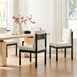 NPD Furniture Melvin KD Chenille Dining Side Chair Black Frame (Set of 2)