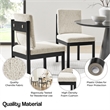 NPD Furniture Melvin KD Chenille Dining Side Chair Black Frame (Set of 2)