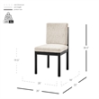 NPD Furniture Melvin KD Chenille Dining Side Chair Black Frame (Set of 2)