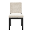 NPD Furniture Melvin KD Chenille Dining Side Chair Black Frame (Set of 2)