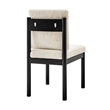 NPD Furniture Melvin KD Chenille Dining Side Chair Black Frame (Set of 2)